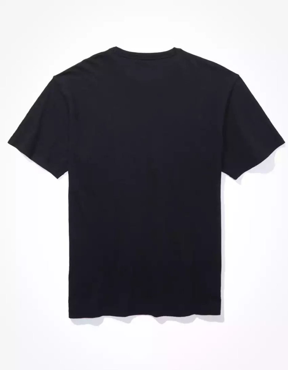 T Shirts American Eagle AE Super Soft Slub Noir Homme | CAF-15468181